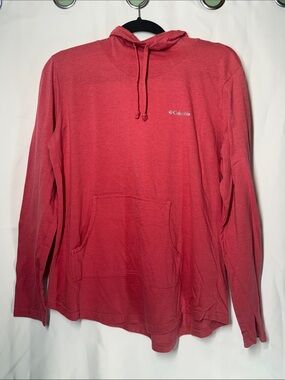 Columbia Red Long-Sleeve Hooded Pullover